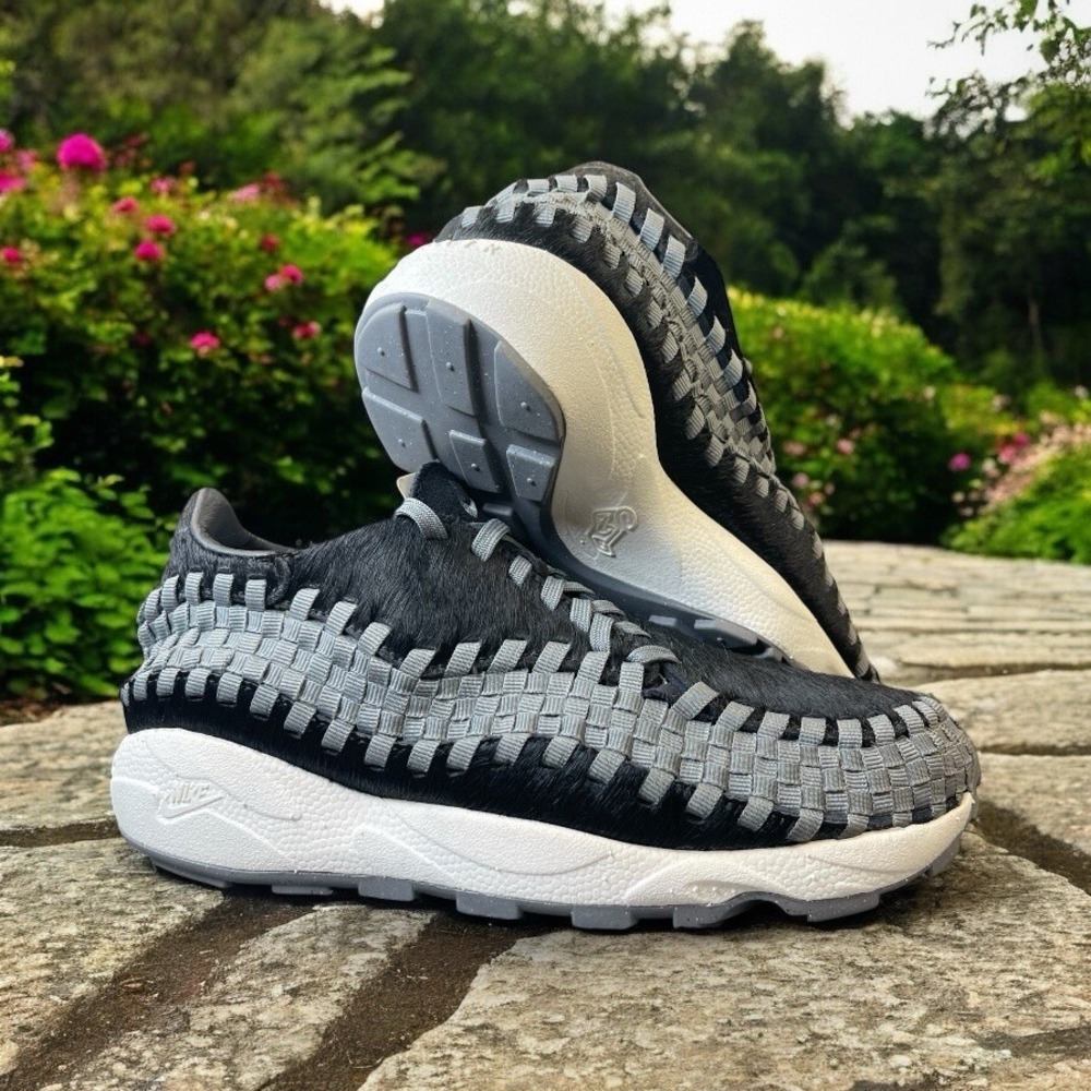 NIKE Air Footscape Woven Black Smoke Grey Women's Sz 9 =Will Fit Men Sz 7.5